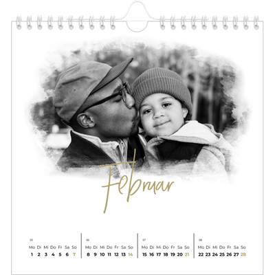 Jahreskalender Quadratisch — Fotoeffekte [Februar]