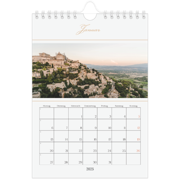 Fotokalender A5 — Goldschrift Banner