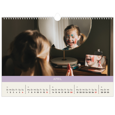 Fotokalender A3 — Pastellfarbene Monate [April]