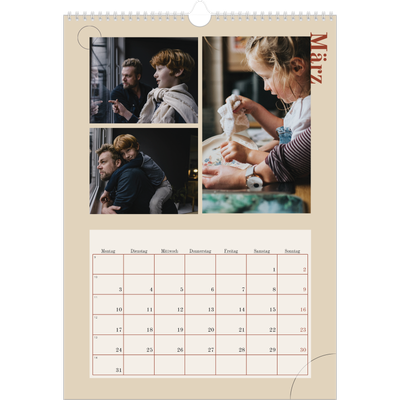 A3 Jahreskalender — Assymetrischer Text [Marsch]