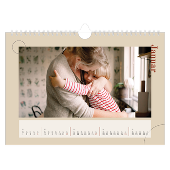Fotokalender A4 — Assymetrischer Text