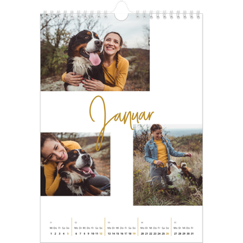 Fotokalender A4 — Goldstift