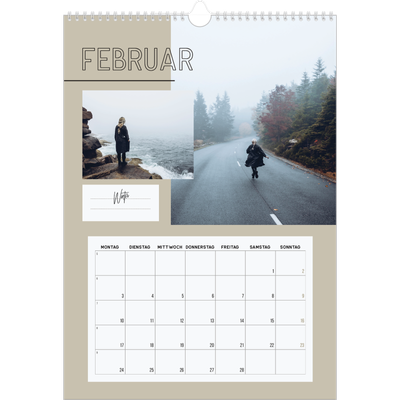 A3 Jahreskalender — Notizkalender [Februar]