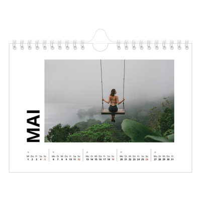 Fotokalender A5 — Datum groß [deckblatt]