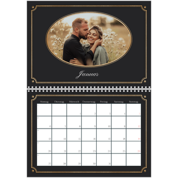 Fotokalender A4 doppelt — Vintage und klassisch