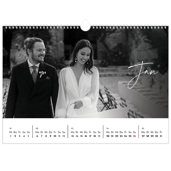 Fotokalender A3 — Elegante Schrift