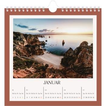 Fotokalender Quadratisch — Klassische Farben