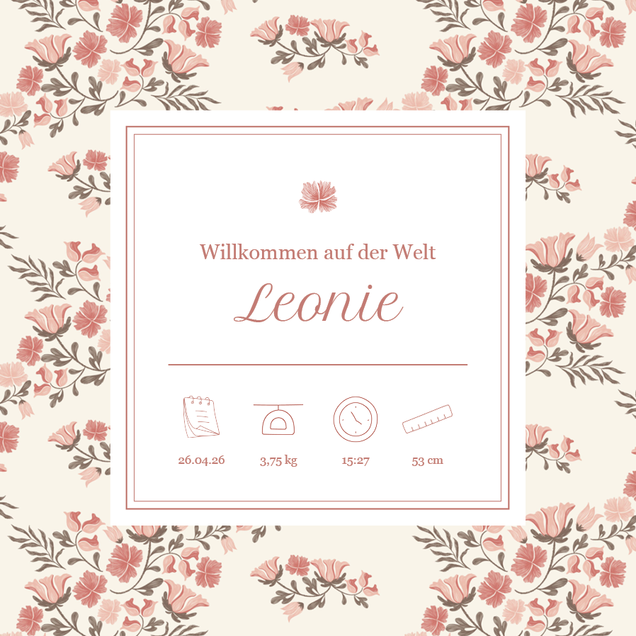 Einladungskarten — Babyblüten