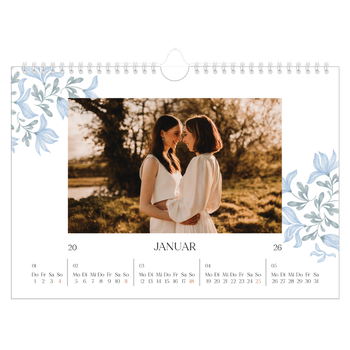 Fotokalender A4 — Elegante Blumen