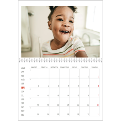 Fotokalender A4 doppelt (30 x 40 cm) — Rote Highlights [deckblatt]