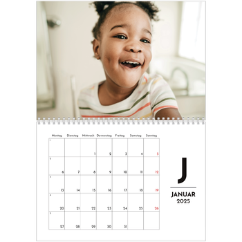 Fotokalender A4 doppelt — Buchstaben im Fokus