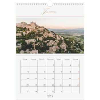 Fotokalender A3 — Goldschrift Banner
