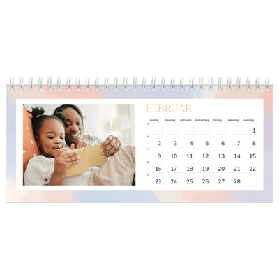 Tischkalender — Farbpinsel-Effekt [Februar]