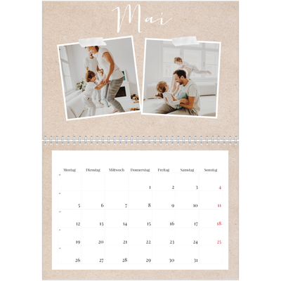 Fotokalender A4 doppelt (30 x 40 cm) — Scrapbook Kalender [deckblatt]