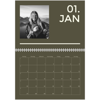 Fotokalender A4 doppelt — Modern und kräftig