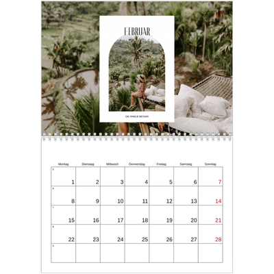Fotokalender A4 doppelt (30 x 40 cm) — Der offene Bogen [Februar]