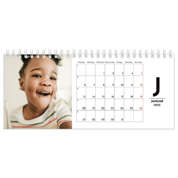 Tischkalender — Buchstaben im Fokus