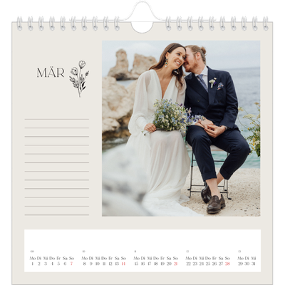 Jahreskalender Quadratisch — Blühende Initialen [Marsch]