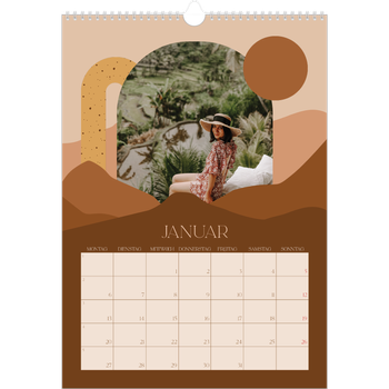 Fotokalender A3 — Berge in neutralen Farbtönen
