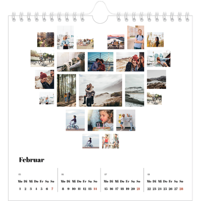 Jahreskalender Quadratisch — Collage shapes [Februar]