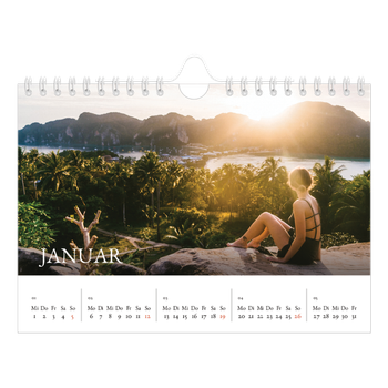 Fotokalender A5 — Einfacher Serif