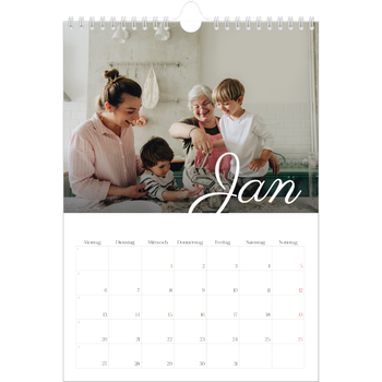 Fotokalender A4 — Handgeschriebener Monat