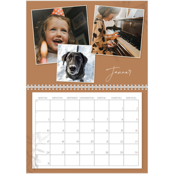 Fotokalender A4 doppelt — Warme Erdtöne