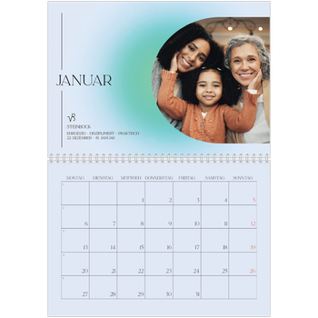 Fotokalender A4 doppelt — Astrologie Farbverlauf