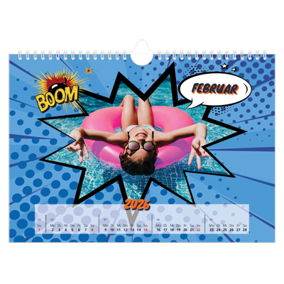 Fotokalender A4 — Comic-Buch [Februar]