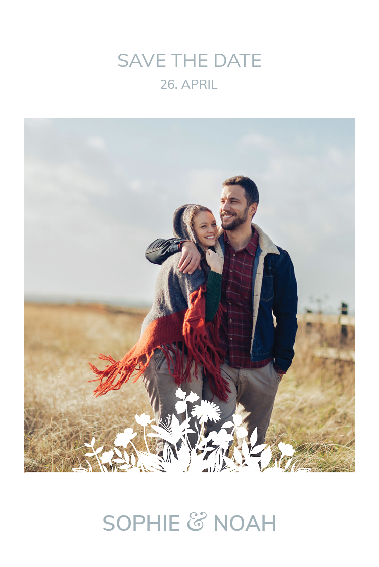 Save the date — Blumenmotiv