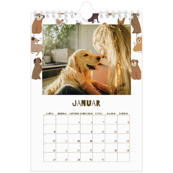 Fotokalender A5 — Verspielter Welpe