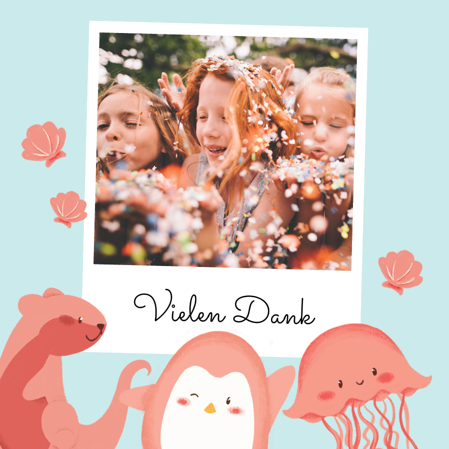 Dankeskarten — Meerestiere