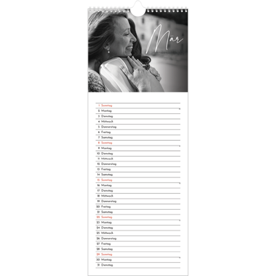 Küchenkalender  — Elegante Schrift [Marsch]