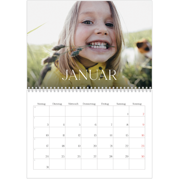Fotokalender A4 doppelt — Zwölf große Monate