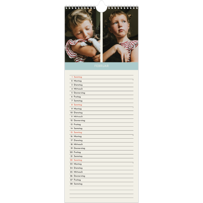 Küchenkalender  — Pastellfarbene Monate [Februar]