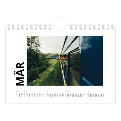 Fotokalender A5 — Datum groß [Marsch]