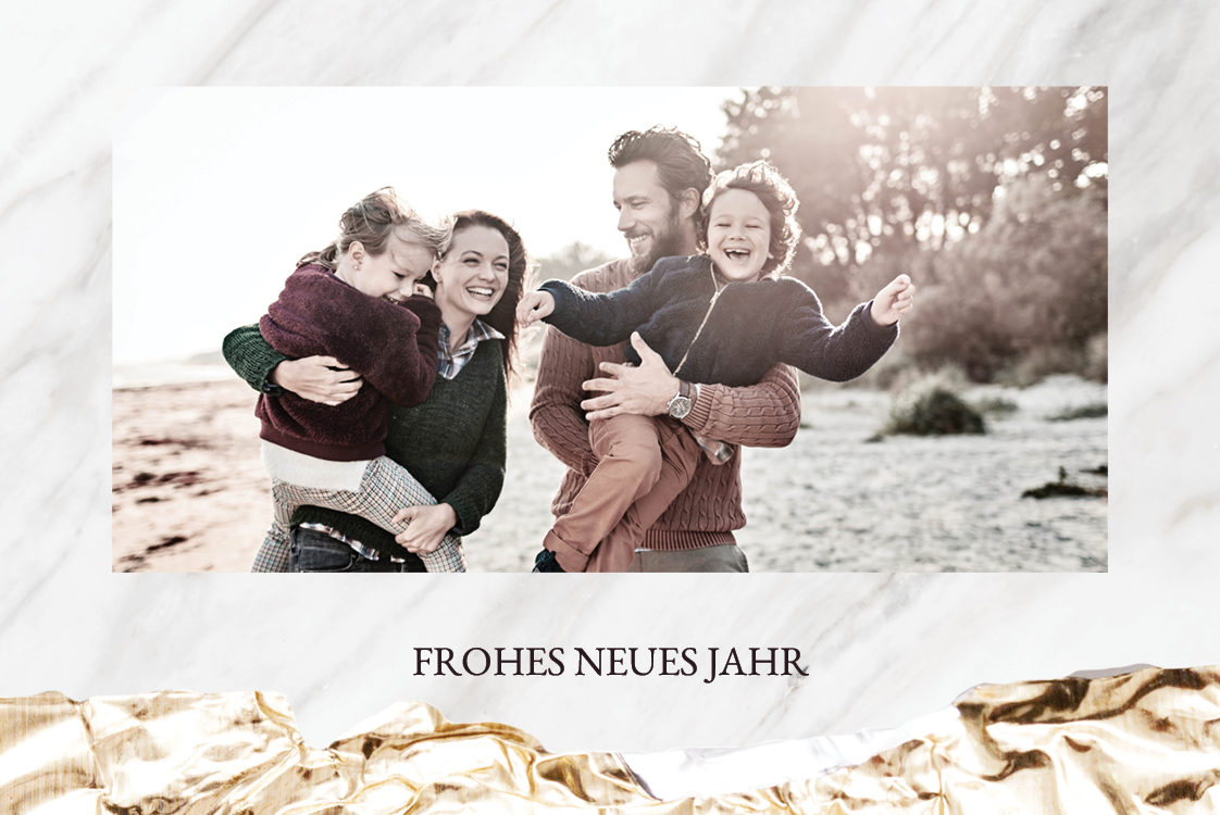 Fotokarten — Wintermarmor mit Gold