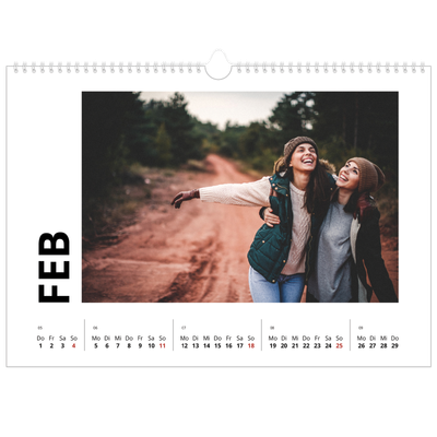 Fotokalender A3 — Datum groß [Februar]