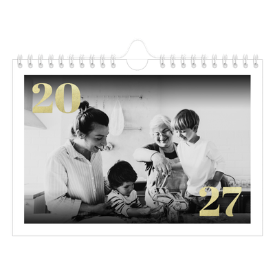 Fotokalender A5 — Große Glitzerzahlen [deckblatt]