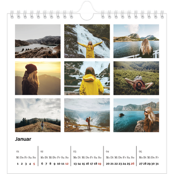 Fotokalender Quadratisch — Fotoraster minimalistisch