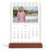 Tischkalender mit Holzfuß Hochformat  — Schrift und Streifen [Februar]