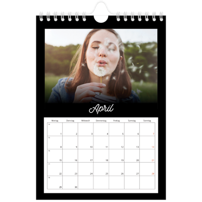 Fotokalender A5 — Schwarzes [April]