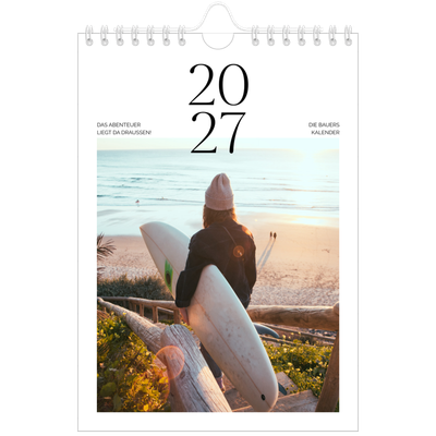Fotokalender A5 — Surfen bei Sonnenuntergang [deckblatt]