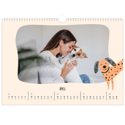 Fotokalender A3 — Hundepfoten und Kritzeleien [April]