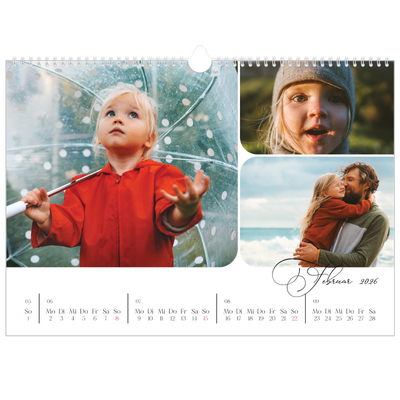 Fotokalender A3 — Schrift und Schnappschüsse [Februar]
