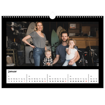 Fotokalender A3 — Schwarzer Rand oben