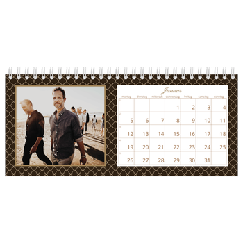 Tischkalender — Vintage Schwarz-Weiß