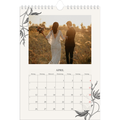Fotokalender A4 (20 x 30 cm) — Tinte und Efeu [April]