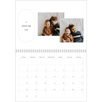 Fotokalender A4 doppelt — Große Pläne