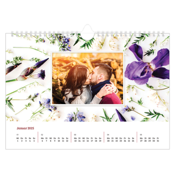 Fotokalender A4 — Blumenrahmen